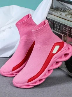 Plus Size Knit Slip-On Sock Sneakers