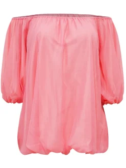 Plus Size Off Shoulder Puff Sleeve Dress