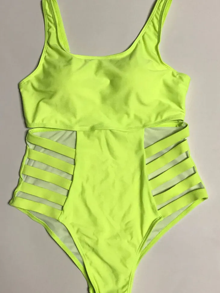 Plus Size One Piece Hollow Out Swimsuit