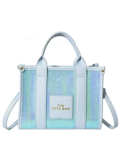 PU Glitter Sequins Versatile Travel Tote Bag
