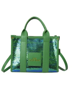 PU Glitter Sequins Versatile Travel Tote Bag