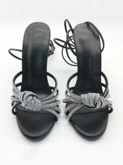 Rhinestone Embellishments Strap High Heel Sandal