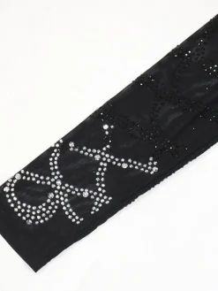 Rhinestone Mesh Maxi Split Dress