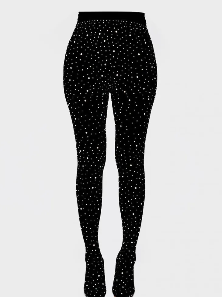 Rhinestone Stiletto Pointed Toe Pants Boots