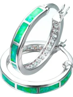 Round Colored Rhinestone Earrings