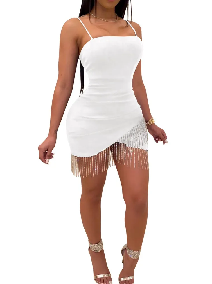 Sequins Tassel Mini Dress