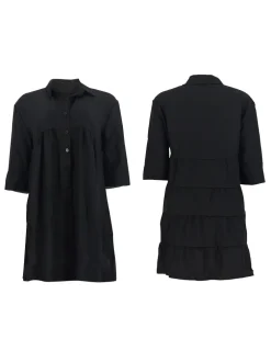 Short Sleeve Ruffle Swing Mini Dress