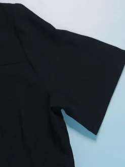 Short Sleeve Zipper Pocket Wide Leg Jumpsuit