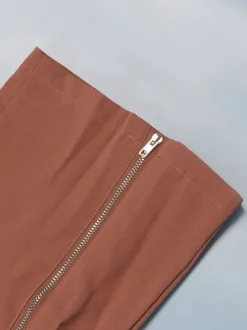 Short Sleeve Zipper Pocket Wide Leg Jumpsuit