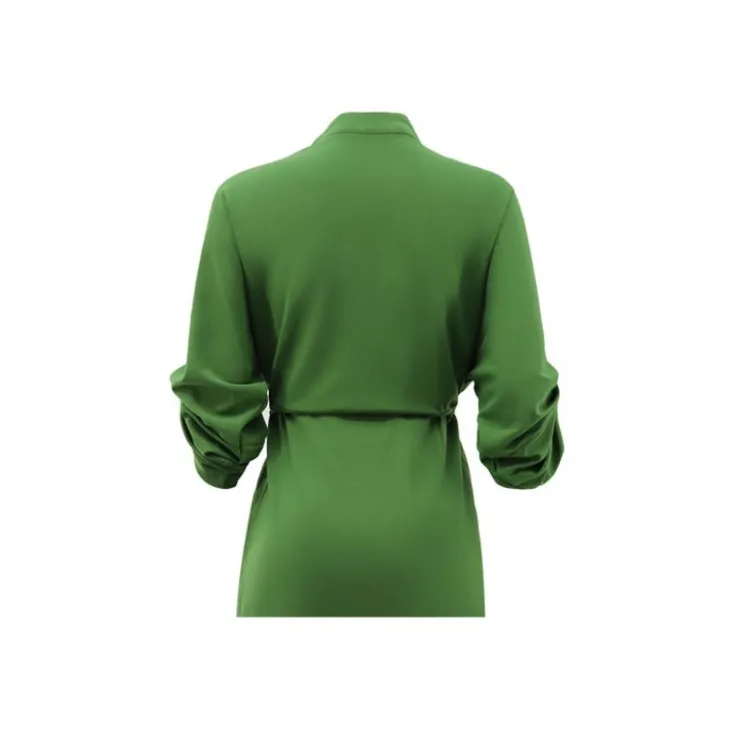 Side Pleated Cargo Cinched Waist Dress