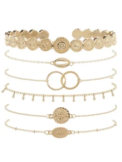 Six Piece Minimalist Shell Bracelets