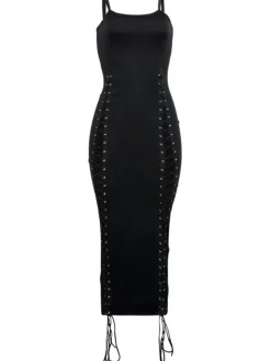 Sleeveless Tie Up Maxi Dress