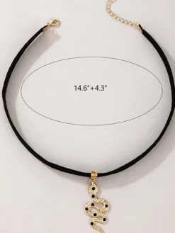 Snake Pendant Flannel Necklaces