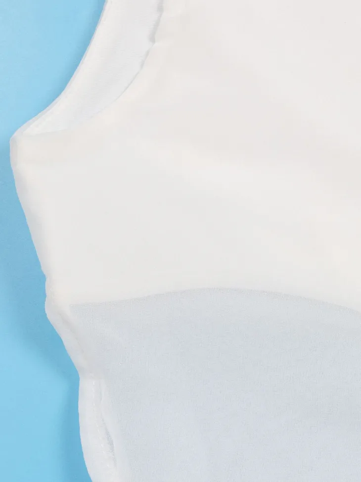 Solid Chiffon Cape Overlay Dress