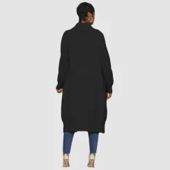 Solid Color Long Knit Cardigan