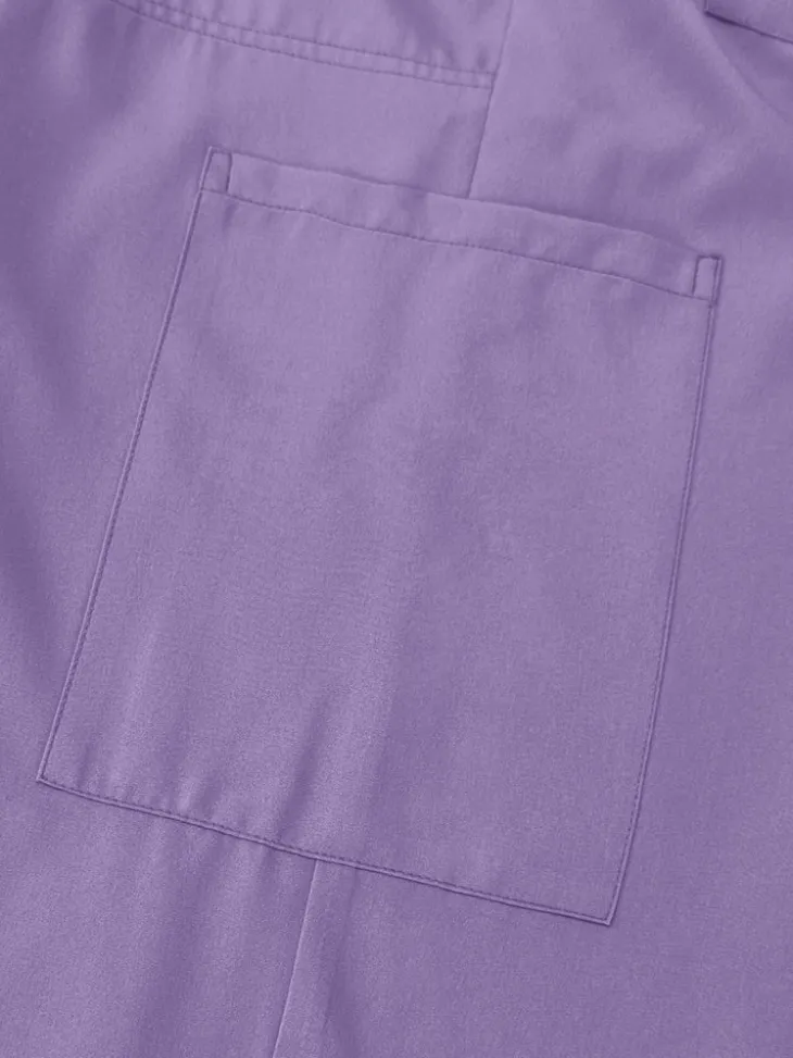 Solid Color Top Straight Leg Pants Set