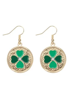 St Patrick's Day Clover Beer Earrings