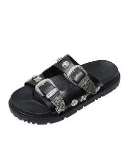 Studded Metal Rivet Flat Slide