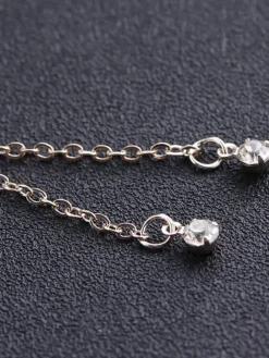 Sweet Butterfly Tassel Rhinestone Anklets