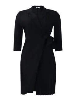 Tie Waist Pleated Midi Dress