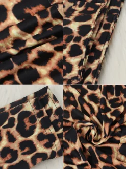 Two Piece Print Jacket High Footless Stockings Set