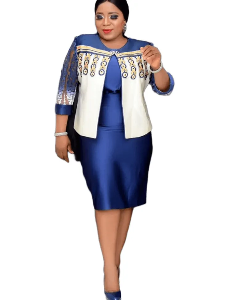 Two Piece Printed Cardigan u0026 Midi Dress