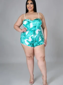 Two Piece Sleevelesss Mesh Dress Romper