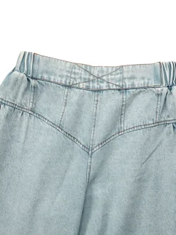 Two Pieces Sleeveless Denim Pants Set