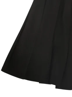 Two-Piece Blazer Shirt Collar Pleated Skirt Set