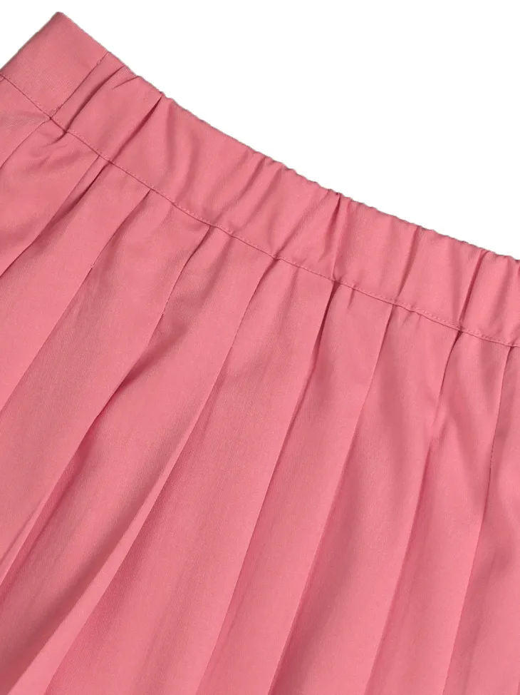 Two-Piece Blazer Shirt Collar Pleated Skirt Set