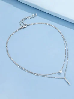 Two-Piece Double Layer Necklace Set