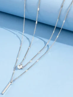Two-Piece Double Layer Necklace Set