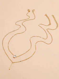 Two-Piece Double Layer Necklace Set