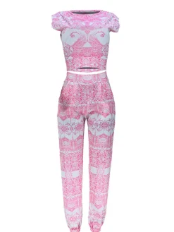 Two-Piece Print Pants Set