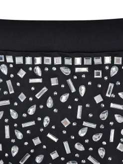 Two-Piece Rhinestone Skirt Set