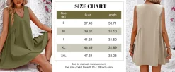 V Neck Sleeveless Loose Mini Dress