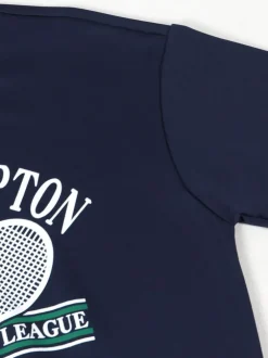 Vintage Tennis Print Sweatshirt Pleated Skirt Set