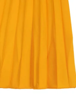 V-Neck Printed Top u0026 Pleated Skirt Two-Piece Set