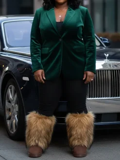 Y2K Fur Platform Mid-Calf Winter Boots